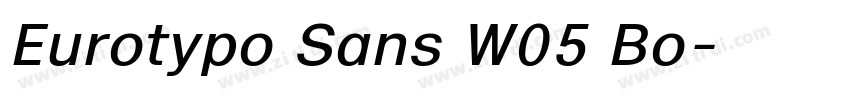 Eurotypo Sans W05 Bo字体转换